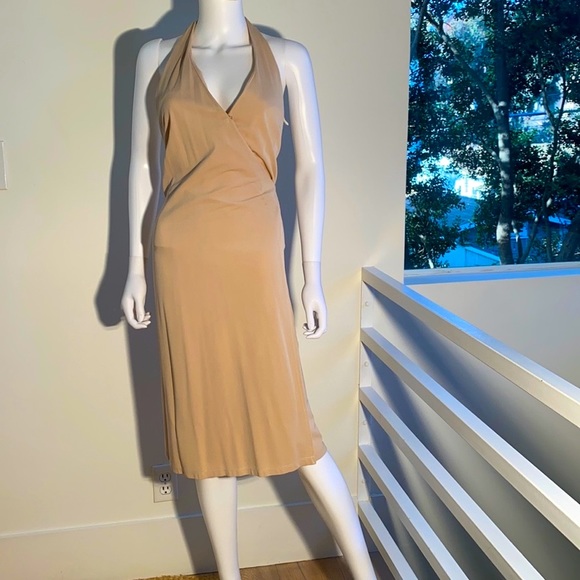 Vintage Halter Backless Midi Dress Sexy!!! XXS - Picture 1 of 6